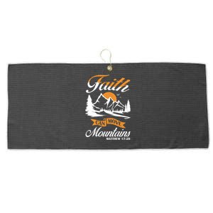 Faith Can Move Mots Design Christian Gift Idea Gift Large Microfiber Waffle Golf Towel