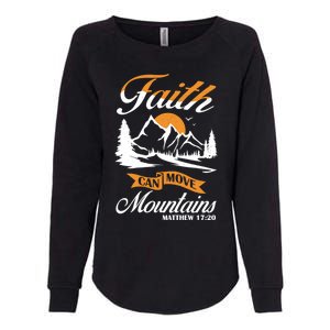 Faith Can Move Mots Design Christian Gift Idea Gift Womens California Wash Sweatshirt