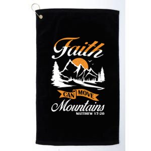 Faith Can Move Mots Design Christian Gift Idea Gift Platinum Collection Golf Towel