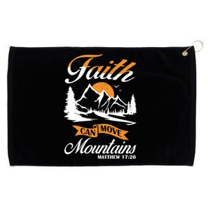 Faith Can Move Mots Design Christian Gift Idea Gift Grommeted Golf Towel