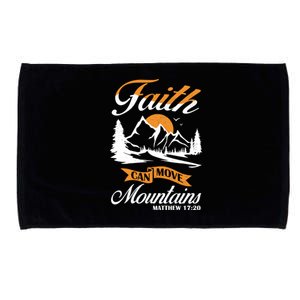 Faith Can Move Mots Design Christian Gift Idea Gift Microfiber Hand Towel