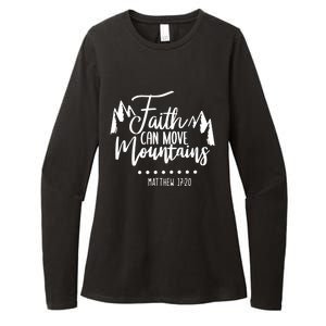 Faith Can Move Mountains Bible Verse Holy Religious Week Gift Womens CVC Long Sleeve Shirt