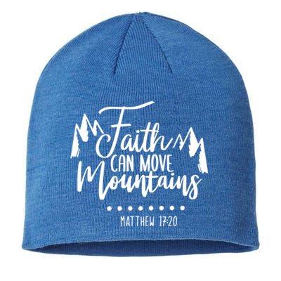 Faith Can Move Mountains Bible Verse Holy Religious Week Gift Sustainable Beanie