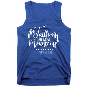 Faith Can Move Mountains Bible Verse Holy Religious Week Gift Tank Top