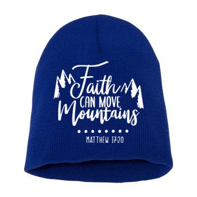 Faith Can Move Mountains Bible Verse Holy Religious Week Gift Short Acrylic Beanie