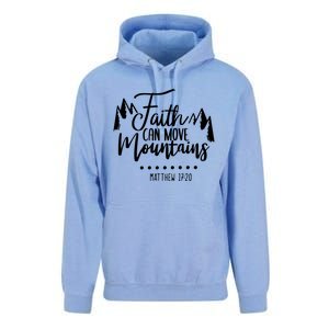 Faith Can Move Mountains Bible Verse Holy Religious Week Gift Unisex Surf Hoodie