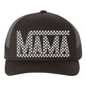 Funny Checkered Mama Black White Gift Women Yupoong Adult 5-Panel Trucker Hat