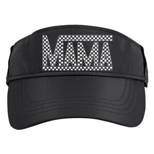 Funny Checkered Mama Black White Gift Women Adult Drive Performance Visor