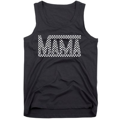 Funny Checkered Mama Black White Gift Women Tank Top