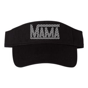 Funny Checkered Mama Black White Gift Women Valucap Bio-Washed Visor