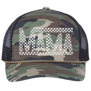 Funny Checkered Mama Black White Gift Women Retro Rope Trucker Hat Cap