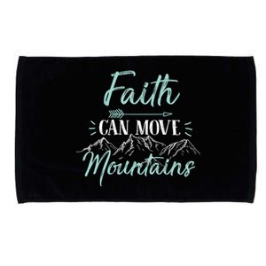 Faith Can Move Mountains Bible Verse Holy Religious Week Gift Microfiber Hand Towel