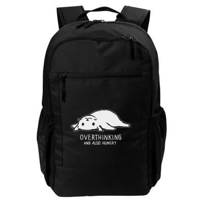 Funny Cat Meme Overthinking And Also Hungry Sarcastic Women Daily Commute Backpack
