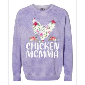 Funny Chicken Momma For Mother's Day Colorblast Crewneck Sweatshirt