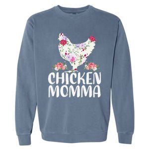 Funny Chicken Momma For Mother's Day Garment-Dyed Sweatshirt