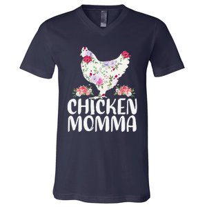 Funny Chicken Momma For Mother's Day V-Neck T-Shirt