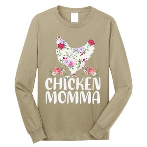 Funny Chicken Momma For Mother's Day Long Sleeve Shirt