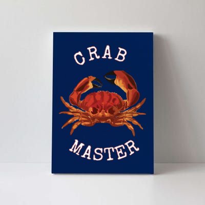 FUN CRAB MASTER I LOVE CRABBING & FISHING SEAFOOD HUNTER Canvas