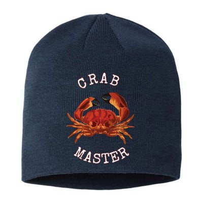 FUN CRAB MASTER I LOVE CRABBING & FISHING SEAFOOD HUNTER Sustainable Beanie