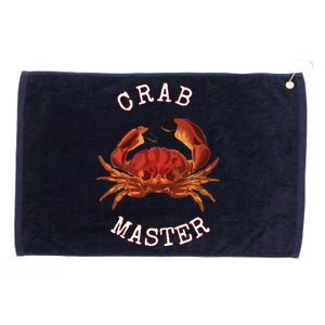 FUN CRAB MASTER I LOVE CRABBING & FISHING SEAFOOD HUNTER Grommeted Golf Towel