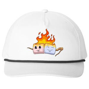 Funny Camping Marshmallow Roasted Marshmallow Summer Camp Gift Snapback Five-Panel Rope Hat