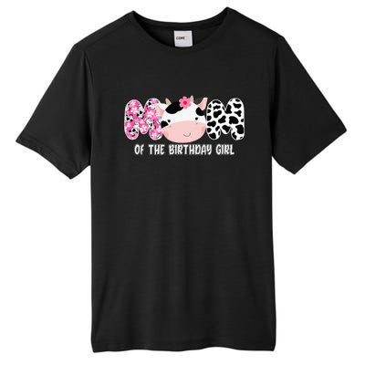 Funny Cow Mom Of The Birthday Girl Cow Farm Birthday Family Tall Fusion ChromaSoft Performance T-Shirt