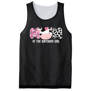 Funny Cow Mom Of The Birthday Girl Cow Farm Birthday Family Mesh Reversible Basketball Jersey Tank