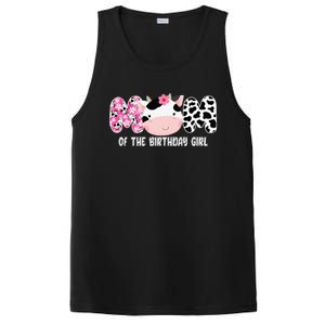 Funny Cow Mom Of The Birthday Girl Cow Farm Birthday Family PosiCharge Competitor Tank