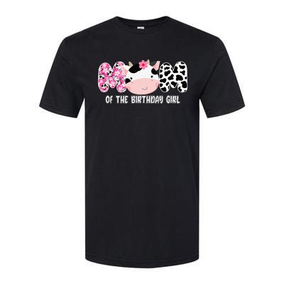 Funny Cow Mom Of The Birthday Girl Cow Farm Birthday Family Softstyle CVC T-Shirt