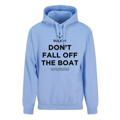 Funny Cruise Meaningful Gift Rule #1 Dont Fall Off The Boat Gift Unisex Surf Hoodie