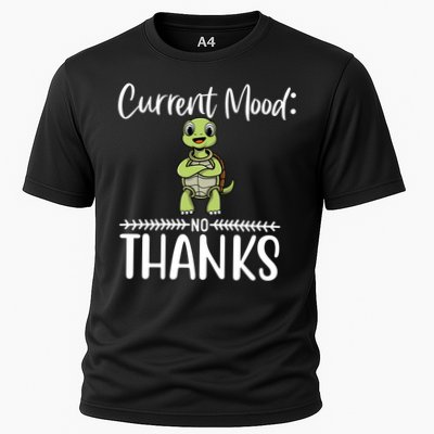 Funny Current Mood No Thanks Cute Turtle Lover Gift Performance Shirt