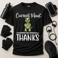 Funny Current Mood No Thanks Cute Turtle Lover Gift Cooling Performance Crew T-Shirt