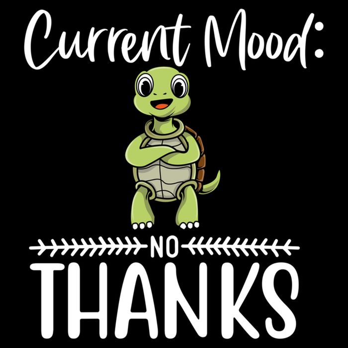 Funny Current Mood No Thanks Cute Turtle Lover Gift Backpack