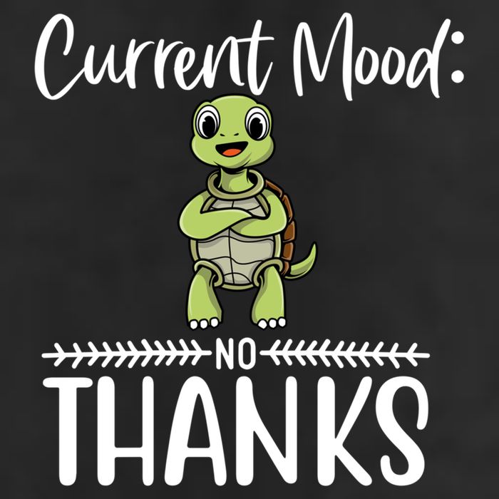 Funny Current Mood No Thanks Cute Turtle Lover Gift Golf Towel