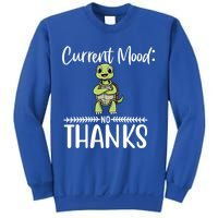 Funny Current Mood No Thanks Cute Turtle Lover Gift Sweatshirt