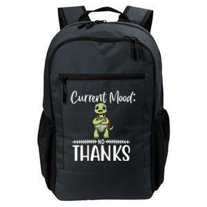 Funny Current Mood No Thanks Cute Turtle Lover Gift Daily Commute Backpack