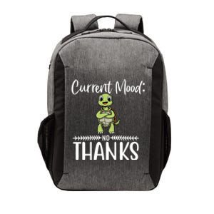 Funny Current Mood No Thanks Cute Turtle Lover Gift Vector Backpack