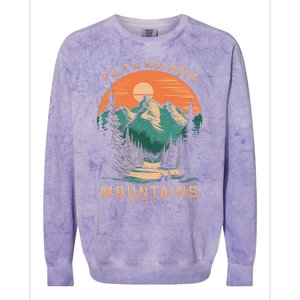 Faith Can Move Mountains Religious Christian Colorblast Crewneck Sweatshirt