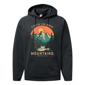 Faith Can Move Mountains Religious Christian Performance Fleece Hoodie