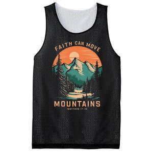 Faith Can Move Mountains Religious Christian Mesh Reversible Basketball Jersey Tank