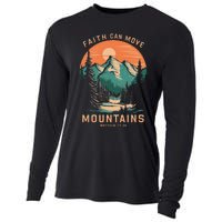 Faith Can Move Mountains Religious Christian Cooling Performance Long Sleeve Crew