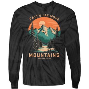 Faith Can Move Mountains Religious Christian Tie-Dye Long Sleeve Shirt