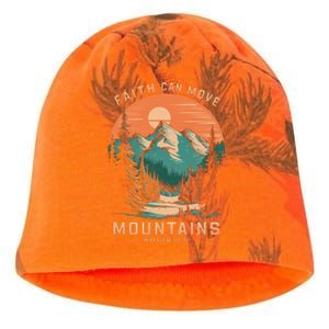 Faith Can Move Mountains Religious Christian Kati - Camo Knit Beanie