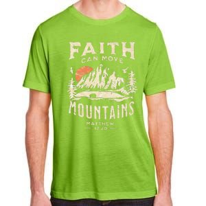 Faith Can Move Mountains Religious Bible Christian Jesus Premium Adult ChromaSoft Performance T-Shirt