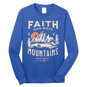 Faith Can Move Mountains Religious Bible Christian Jesus Premium Long Sleeve Shirt