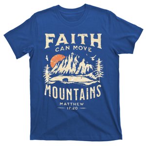 Faith Can Move Mountains Religious Bible Christian Jesus Premium T-Shirt