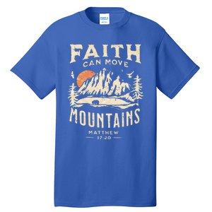 Faith Can Move Mountains Religious Bible Christian Jesus Premium Tall T-Shirt