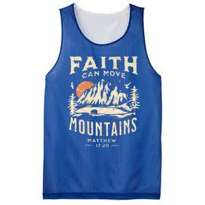 Faith Can Move Mountains Religious Bible Christian Jesus Premium Mesh Reversible Basketball Jersey Tank