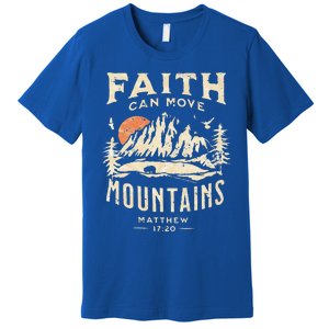 Faith Can Move Mountains Religious Bible Christian Jesus Premium Premium T-Shirt