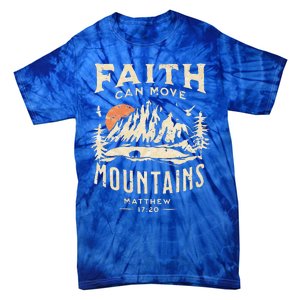 Faith Can Move Mountains Religious Bible Christian Jesus Premium Tie-Dye T-Shirt